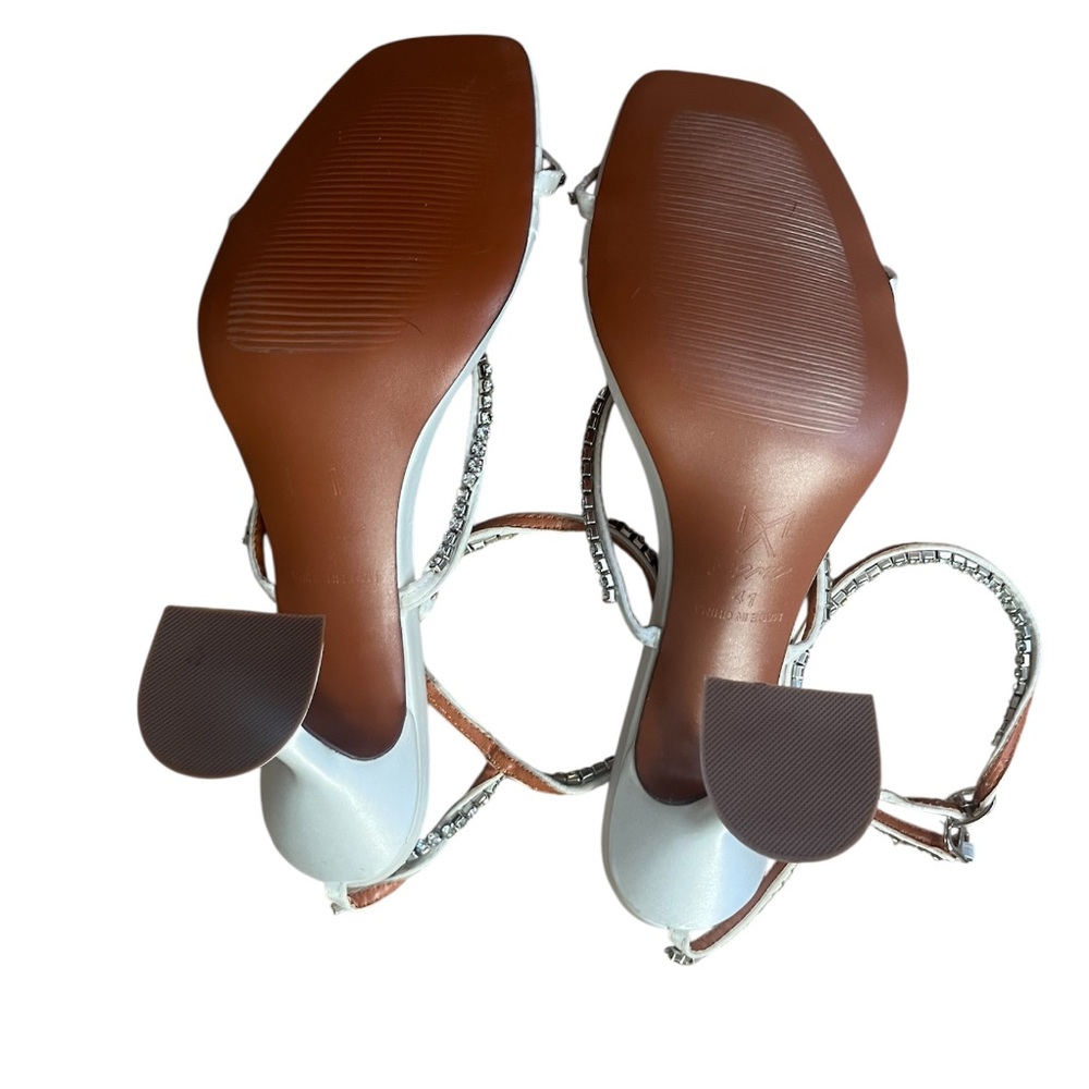 AMINA MUADDI CRYSTAL EMBELLISHED GILDA SANDALS SIZE 10, EU 41 - Picture 4 of 7